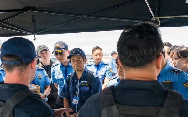USCGC Midgett (WMSL 757) participates in law enforcement demonstrations and provides tours for Korea Coast Guard on Jeju Island, South Korea