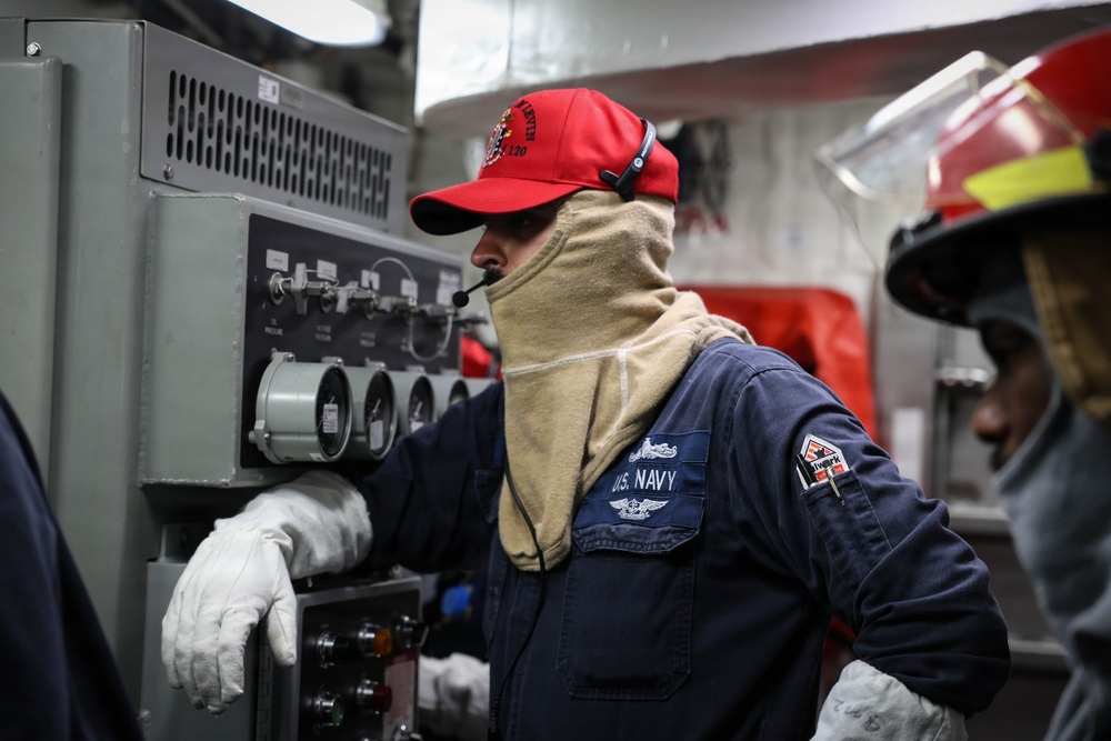 USS Carl M. Levin conducts general quarters drill during RIMPAC 26