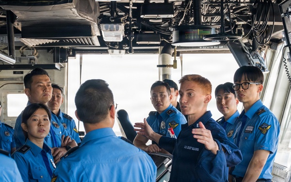 USCGC Midgett (WMSL 757) participates in law enforcement demonstrations and provides tours for Korea Coast Guard on Jeju Island, South Korea