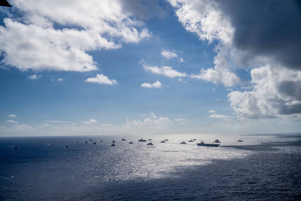 USS Theodore Roosevelt leads group sail during RIMPAC 2026