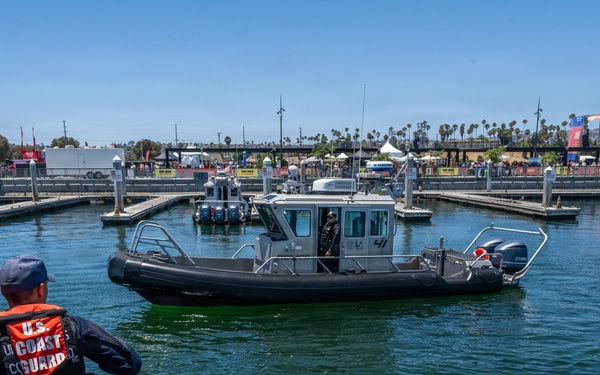 Coast Guard Station Los Angeles-Long Beach crews patrol Los Angeles’s West Harbor safe for FIFA World Cup watch party
