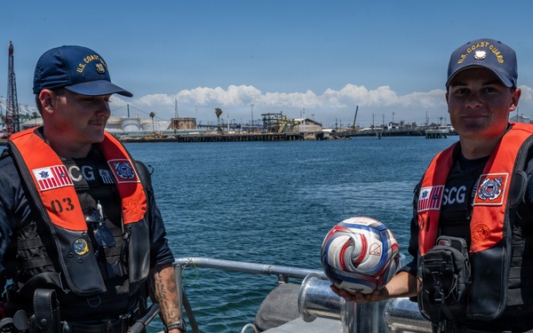 Coast Guard Station Los Angeles-Long Beach crews patrol Los Angeles’s West Harbor safe for FIFA World Cup watch party