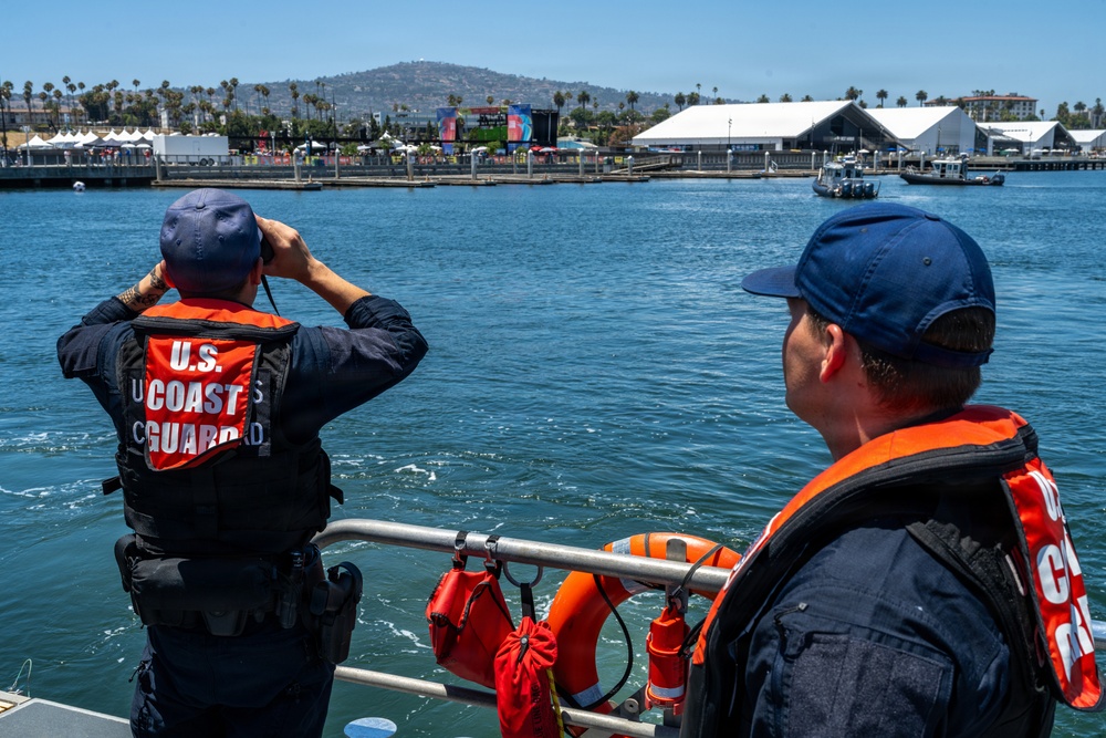 Coast Guard Station Los Angeles-Long Beach crews patrol Los Angeles’s West Harbor safe for FIFA World Cup watch party