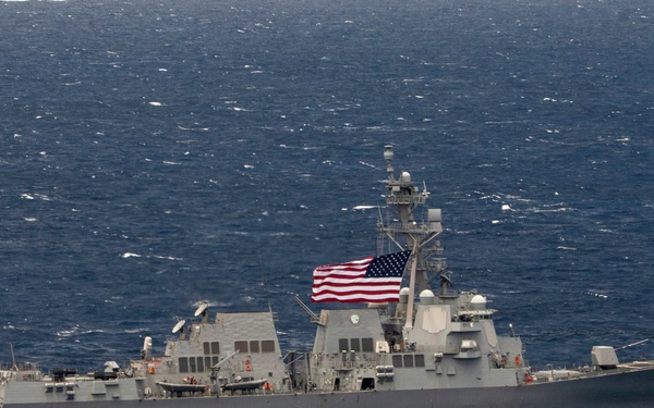 Partner nations participate in group sail lead by the USS Theodore Roosevelt during RIMPAC 26