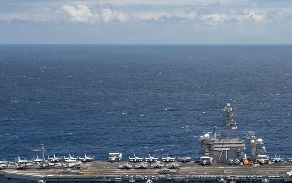 Partner nations participate in group sail lead by the USS Theodore Roosevelt during RIMPAC 26
