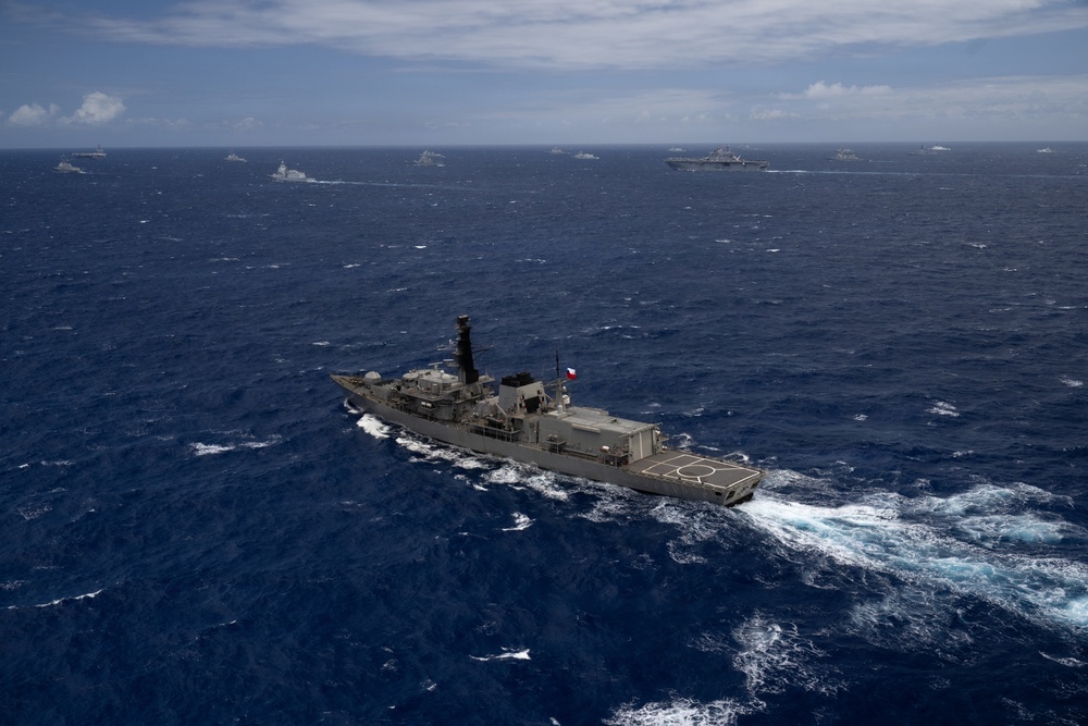 USS Theodore Roosevelt leads group sail during RIMPAC 2026