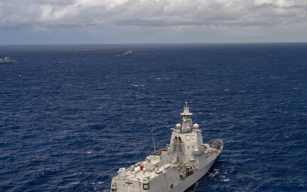 USS Theodore Roosevelt leads group sail during RIMPAC 2026