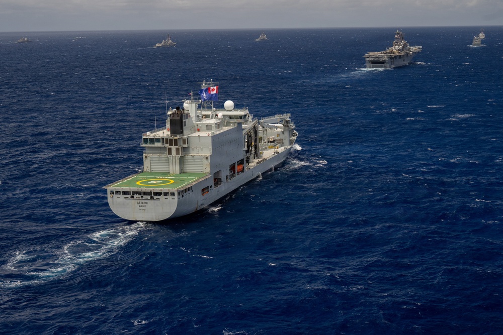 USS Theodore Roosevelt leads group sail during RIMPAC 2026