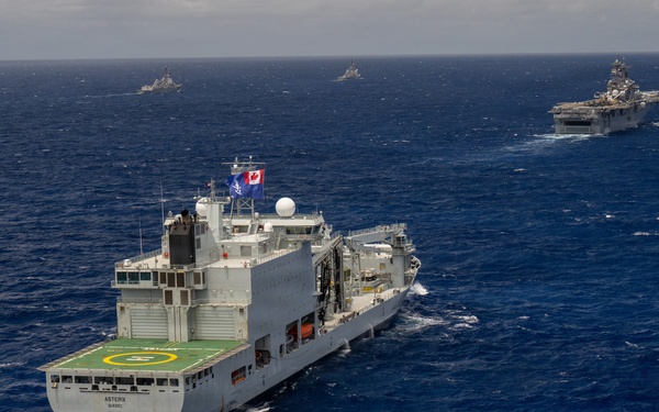 USS Theodore Roosevelt leads group sail during RIMPAC 2026