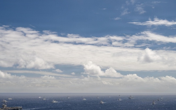 USS Theodore Roosevelt leads group sail during RIMPAC 2026