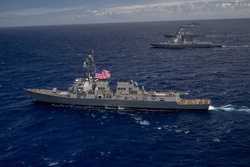 USS Theodore Roosevelt leads group sail during RIMPAC 2026