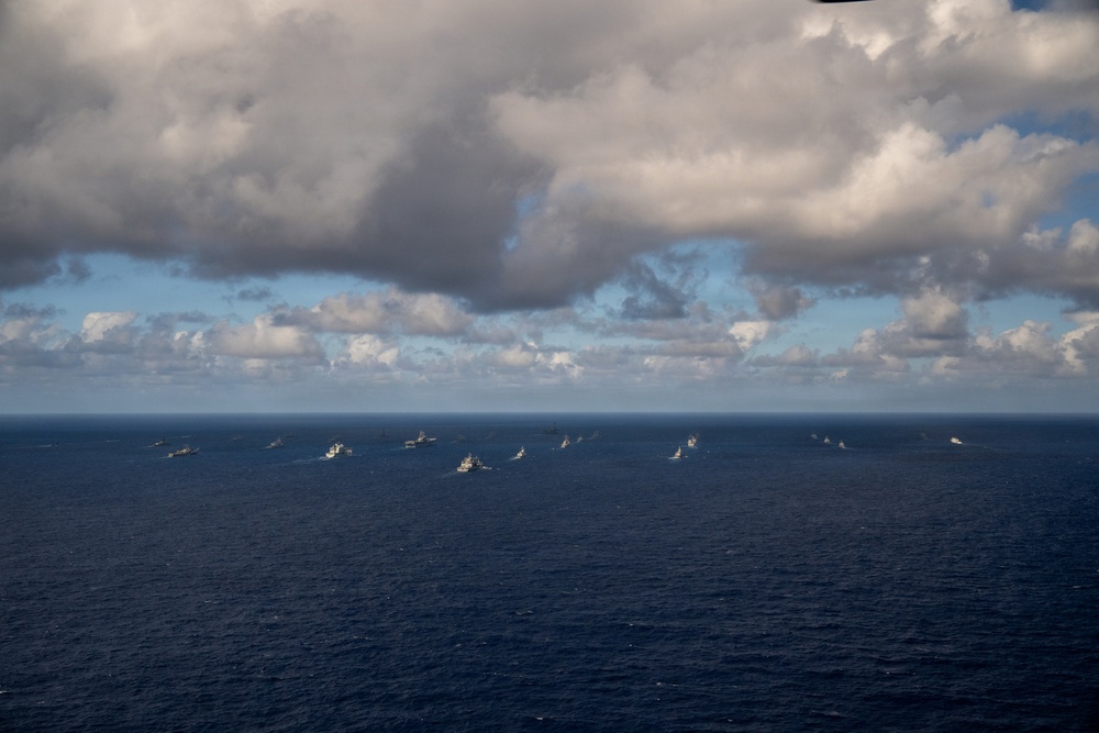 USS Theodore Roosevelt leads group sail during RIMPAC 2026