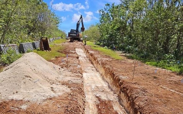 Trenching progress