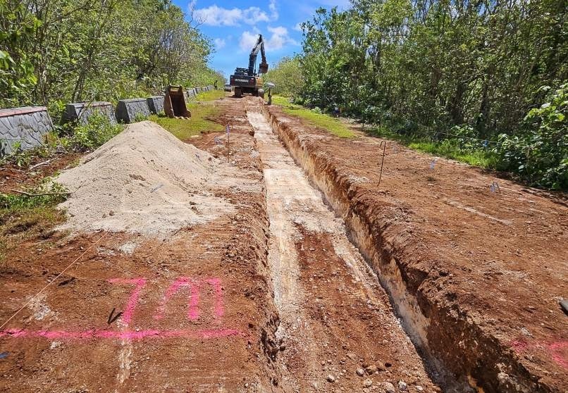 Trenching progress