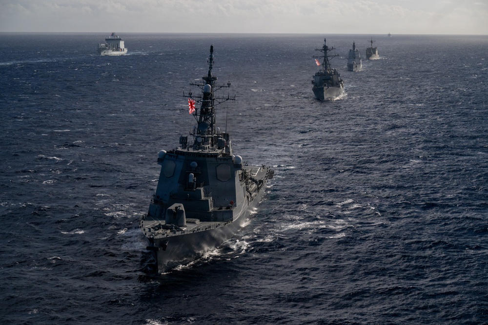 USS Theodore Roosevelt leads group sail during RIMPAC 2026