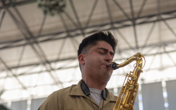 MARFORPAC Marines perform for the 82nd Liberation Day anniversary