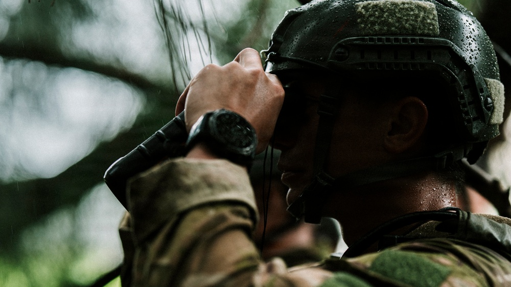 Royal New Zealand Navy EOD technicians participate in dismounted response drill