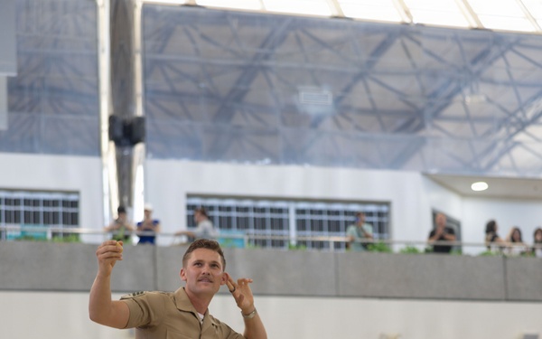 MARFORPAC Marines perform for the 82nd Liberation Day anniversary