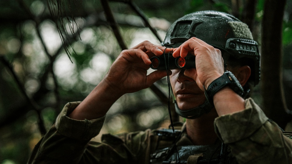 Royal New Zealand Navy EOD technicians participate in dismounted response drill