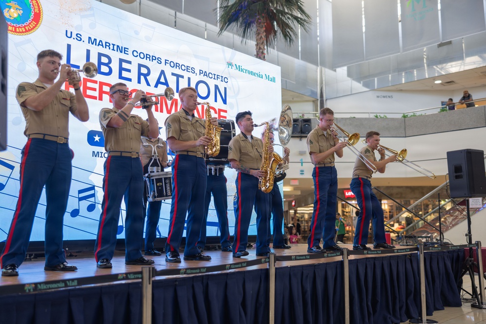 MARFORPAC Marines perform for the 82nd Liberation Day anniversary