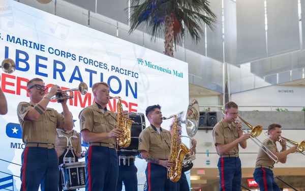 MARFORPAC Marines perform for the 82nd Liberation Day anniversary