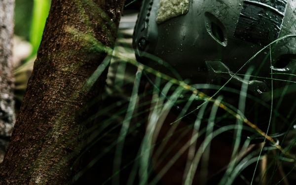 Royal New Zealand Navy EOD technicians participate in dismounted response drill
