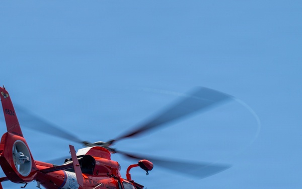 U.S. coast Guard flies during RIMPAC 2026