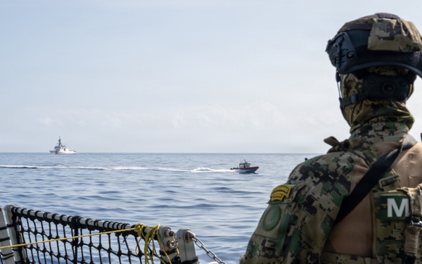 U.S. Coast Guard trains during RIMPAC 2026