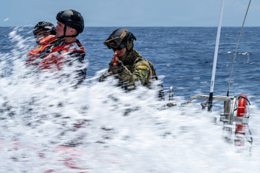 U.S. Coast Guard trains during RIMPAC 2026
