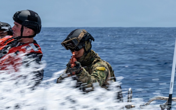 U.S. Coast Guard trains during RIMPAC 2026