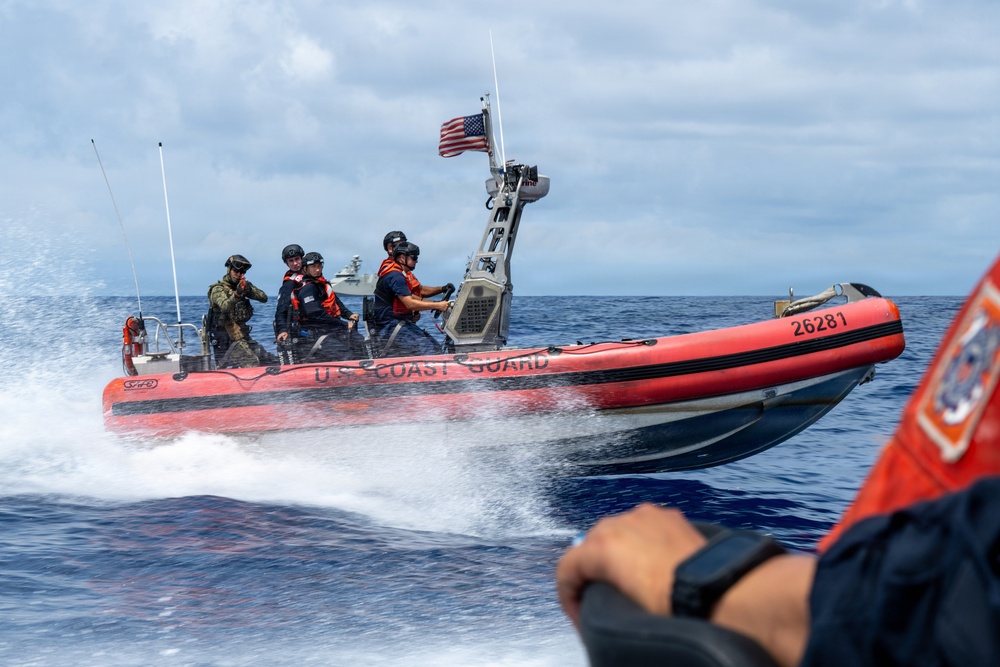 U.S. Coast Guard trains during RIMPAC 2026