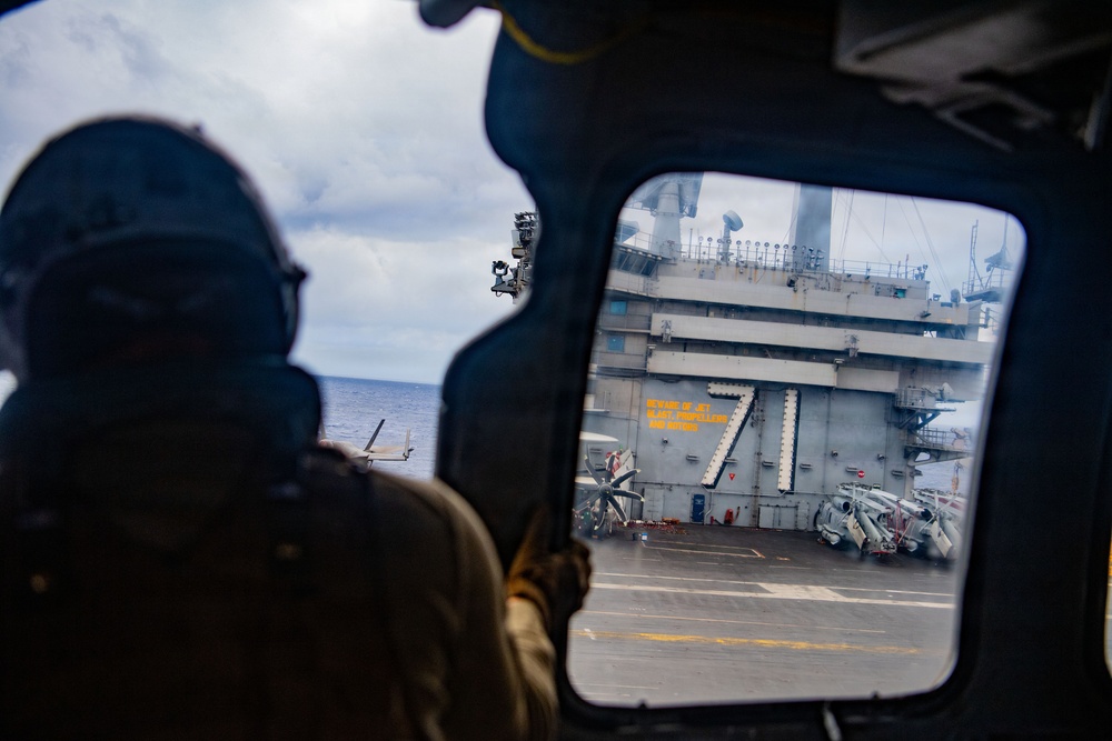 Partner nations participate in group sail lead by the USS Theodore Roosevelt during RIMPAC 26