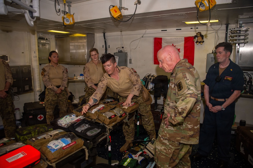 U.S. Army Major General Darrin Cox tour USS Essex during RIMPAC 2026