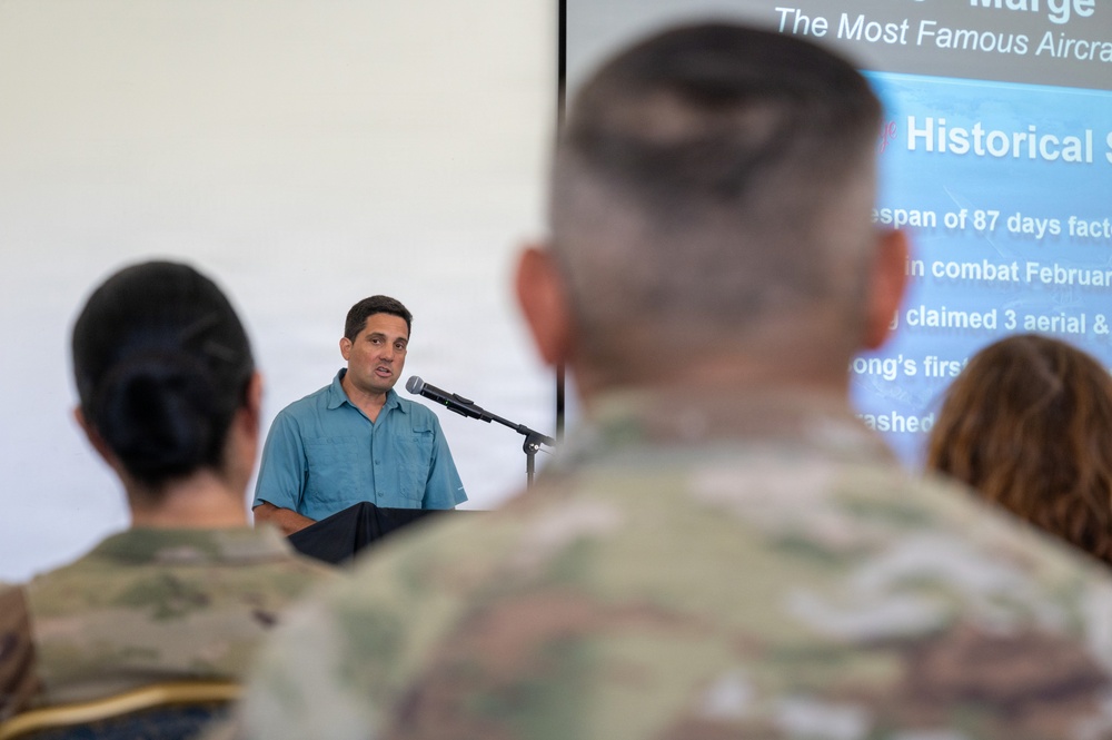 Mission Marge brings legacy of America’s ‘Ace of Aces’ to Guam Airmen