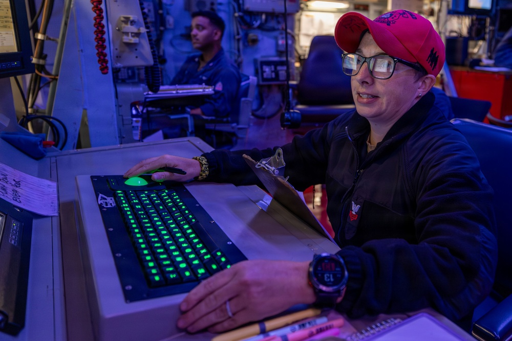 Engineers aboard USS Gonzalez