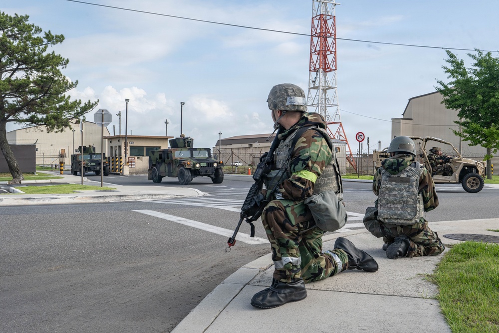 Wolf Pack Security Forces &amp; Fire Department respond to simulated base fire