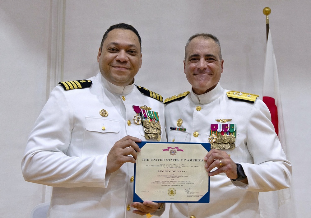 Capt. Joshua A. Miller Relieves Capt. Torrin W. Velazquez as USNMRTC Yokosuka Commanding Officer