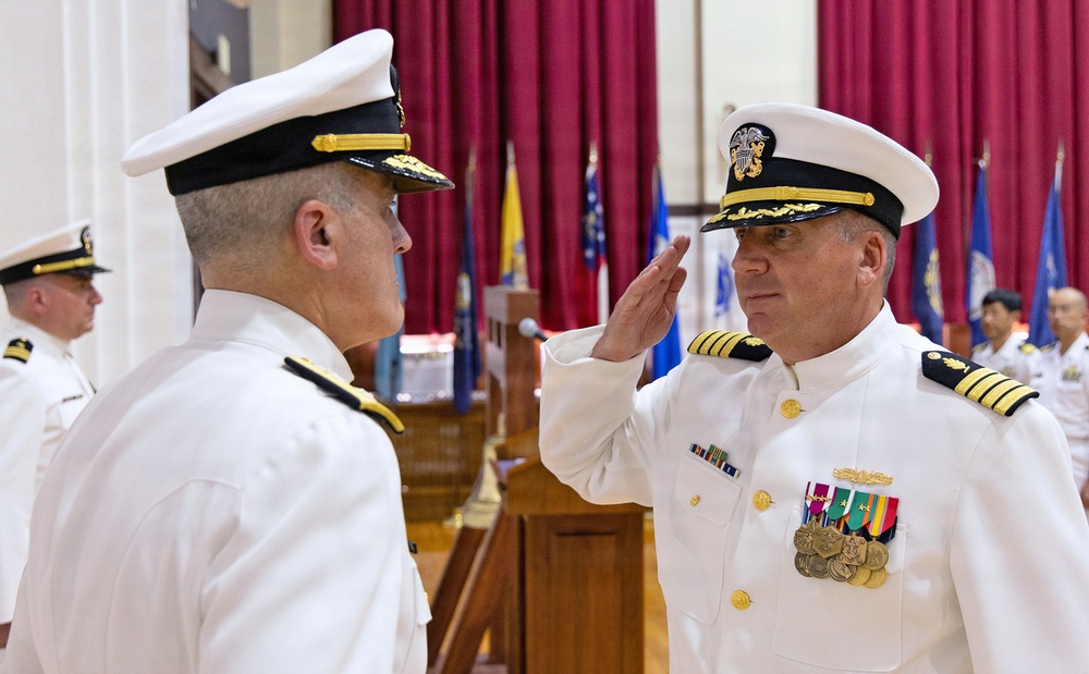 Capt. Joshua A. Miller Relieves Capt. Torrin W. Velazquez as USNMRTC Yokosuka Commanding Officer