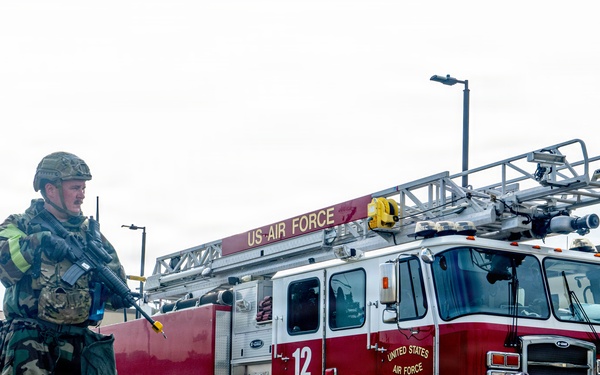 Bev. Sent 26-4: Wolf Pack Security Forces &amp; Fire Department respond to simulated base fire