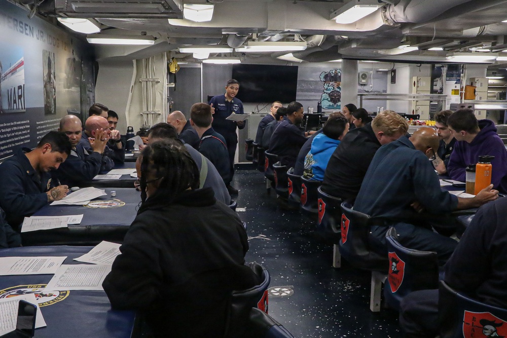 Frank E. Petersen Jr. Sailors Conduct Training