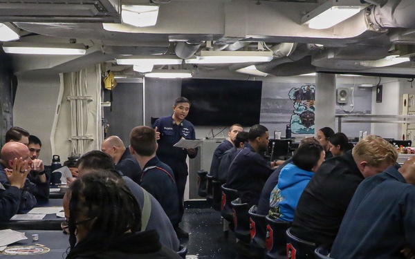 Frank E. Petersen Jr. Sailors Conduct Training