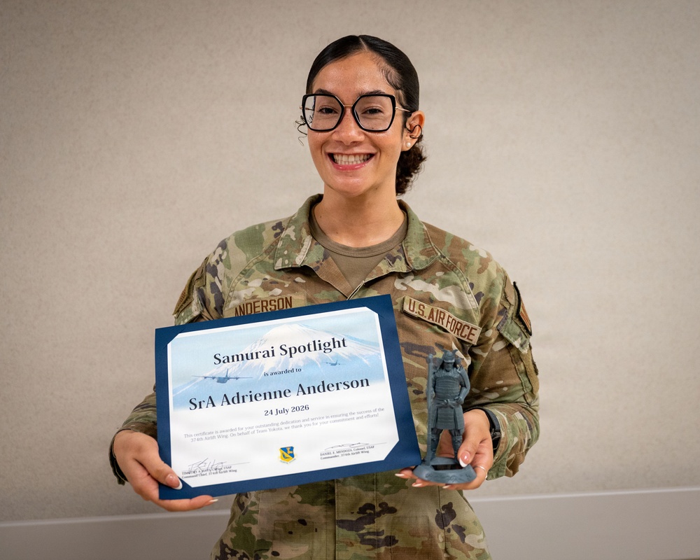 Samurai Spotlight: SrA Adrienne Anderson