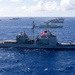 Multinational ships sail in formation during RIMPAC 2026