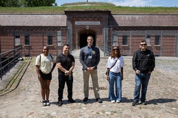 U.S. Soldiers conduct a historical tour of Fort VII in Poznan, Poland