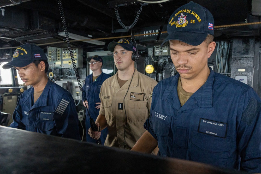 USS John Paul Jones (DDG 53) conducts routine operations while deployed