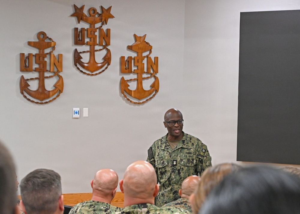 Fleet Master Chief Don Davis visits Naval Station Newport, R.I.