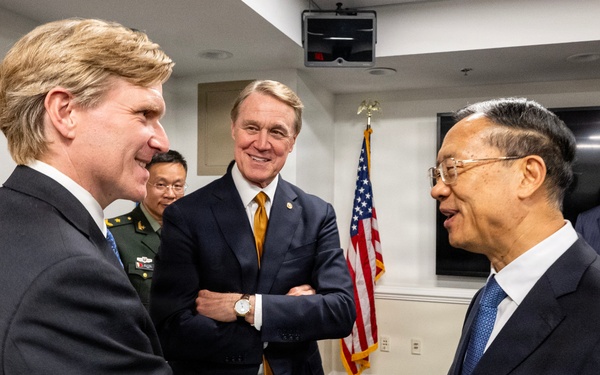 USW (P) hosts Chinese Executive Vice Foreign Minister Ma Zhaoxu and delegation, and U.S. Ambassador to China David Perdue
