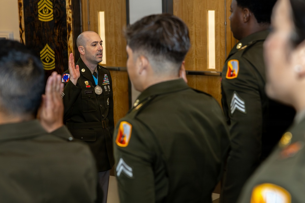 21st TSB NCOs Inducted into Corps. During a Ceremony