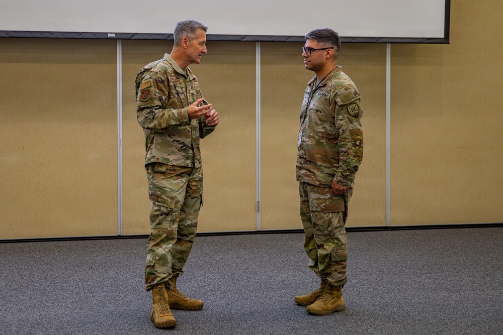 CNGB, Arkansas TAG and Guatemalan Minister of Defense observe Cyber Shield training.