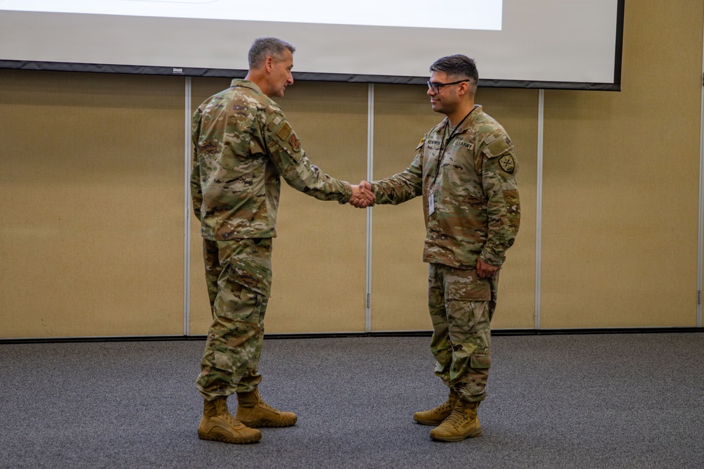 CNGB, Arkansas TAG and Guatemalan Minister of Defense observe Cyber Shield training.